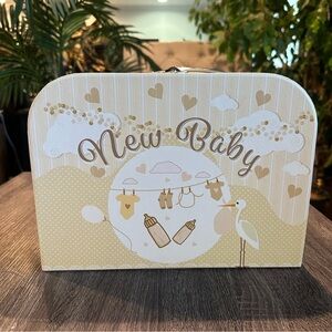 NEW Pale Yellow Baby Storage Box Basket Bin Gift